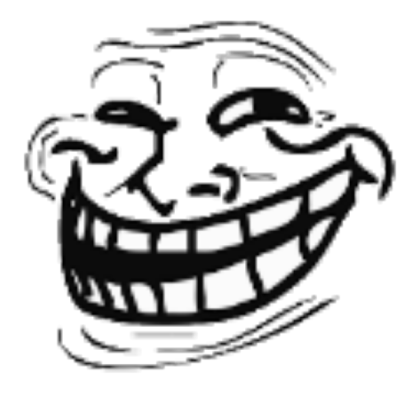 Transparent Trollface Roblox decal