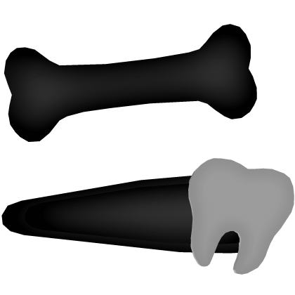 Black Skull Bite Hair Clip Roblox item