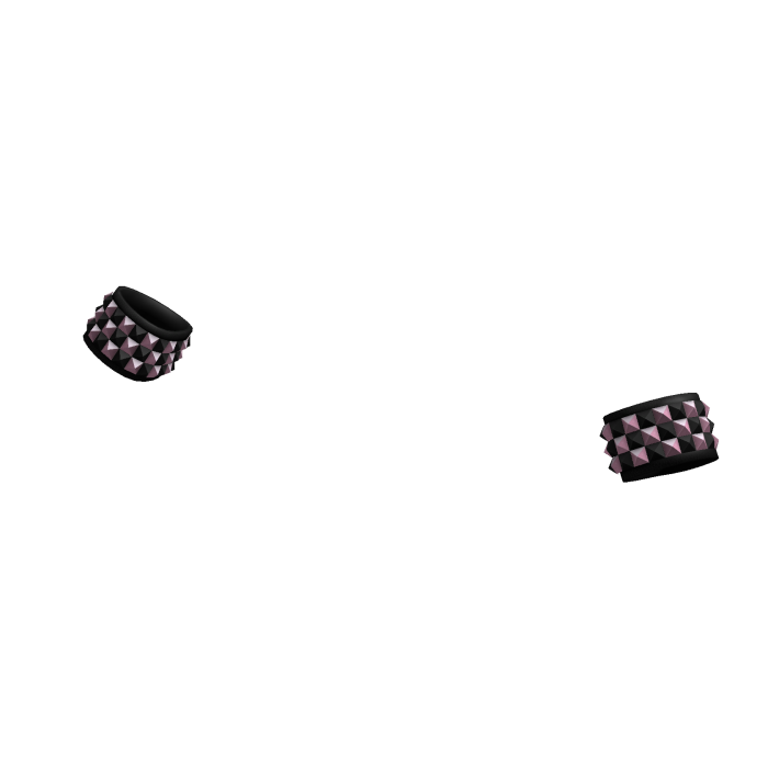 Scene Emo Studded Bracelets (Light Pink & Black)