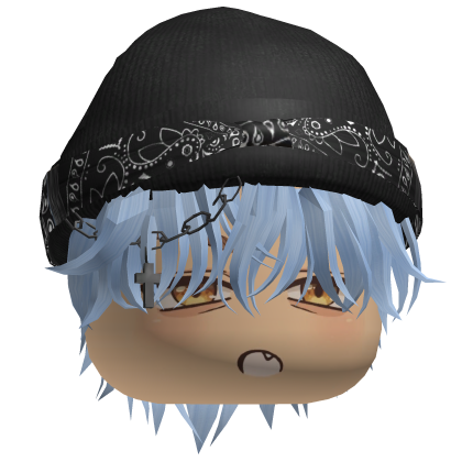 Anime Boy Hair Face Beanie (Cian) Roblox item
