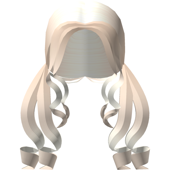 blonde curly pigtails