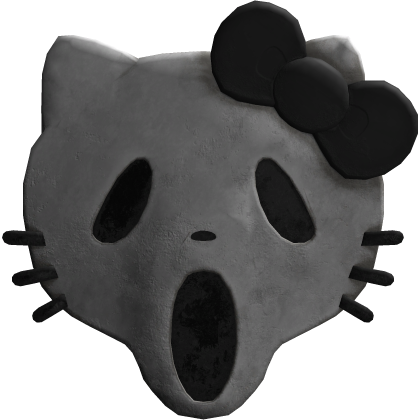 Black Horror Kitty Ghost Mask [FRONT]