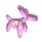 Baby Pink Skeleton Balloon Dog