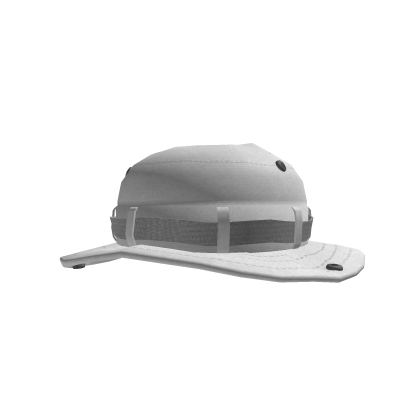 Casual military fishing boonie white hat  Roblox item