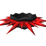 Spiked Blindfold (Red and Black)