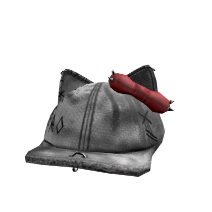 Silver Y2K White Kitty Cap