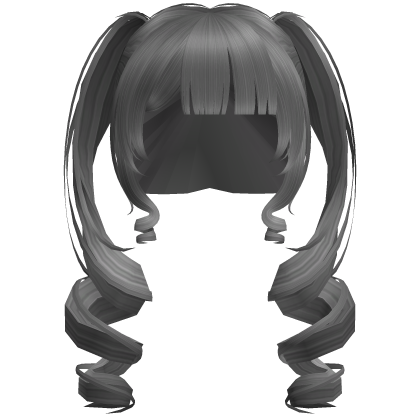 Dolly Long Curled Pigtails (Gray)