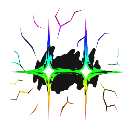 Rainbow Animated Lightning Eye Glare