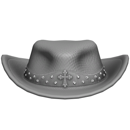 Gray Cross Studded Cowboy Hat Roblox item