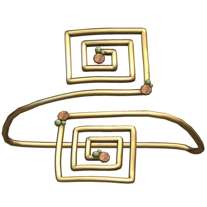 ☆ Boho Squared Spiral Gold Arm Cuff