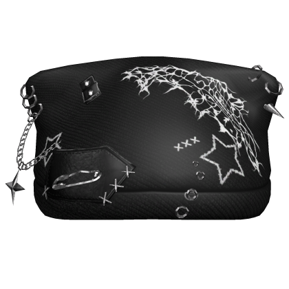Black Stitched Chained Punk Beanie Roblox item