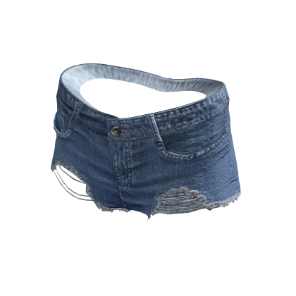Y2K Cute Ripped Shorts Blue thumbnail