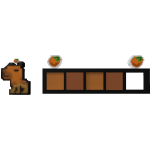Capybara 8-bit health bar