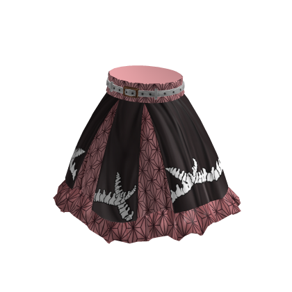 Demon Warrior Skirt Nezuko Brown & Pink thumbnail