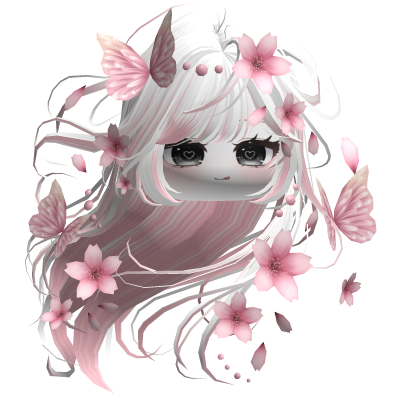 Mystical Sakura Windy Hair (White&Pink)