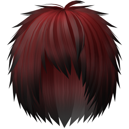 Vkei Scene Red Black Long Emo boy hair Roblox item
