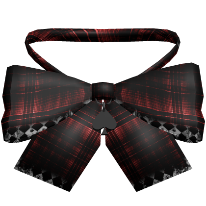   .  ♧ simple little goth spade bow in red