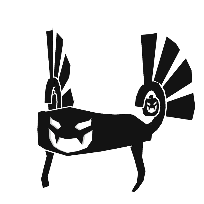White and Black Pumpkin Halloween Valk