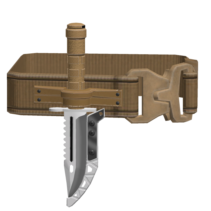 Strapped Tactical Shoulder Knife