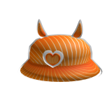 Orange Heart Bucket Hat