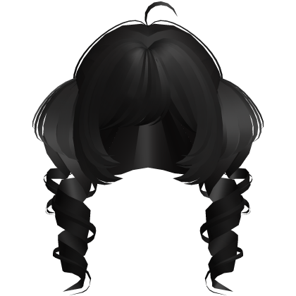 black tweencore messy whimsy chunky pigtails
