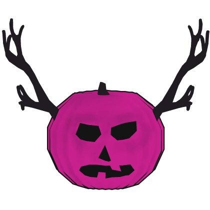 Pink Pumpkin Head With Antlers Roblox item