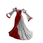 ♾️ Red & white Christmas starfall goddess gown