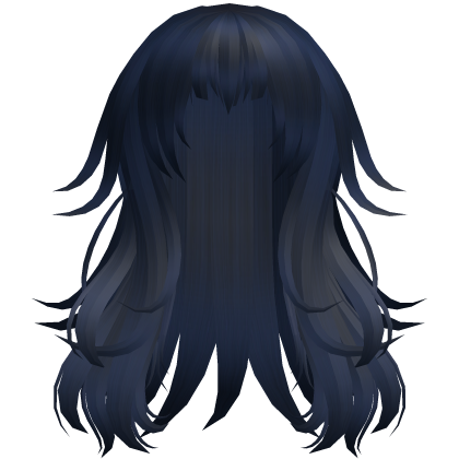 Anime Messy Long Hair w/ Spiky Ends (Blue)