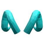 Cyan Long Gem Horns