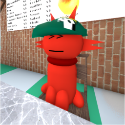 Unnamed Red Cat Works At Subway