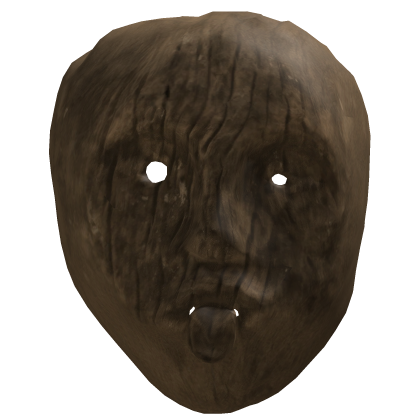 Tribal Wooden Mask Tongue Sticking Out