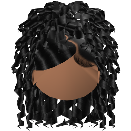 Glamorous Heart Swoop Curly Updo in Black Roblox item