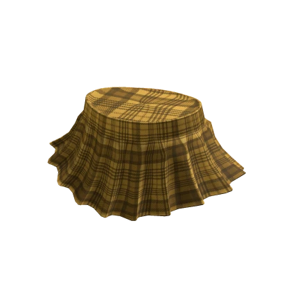Yellow tartan skirt 3d sales