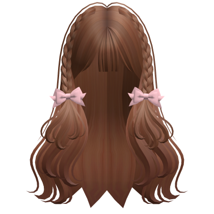 Cute Braided Hairstyle with Ribbons (Ginger) Roblox item