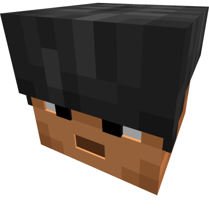 Pixel farmer w/fluffy black hair [DeanTheBean9] Roblox item