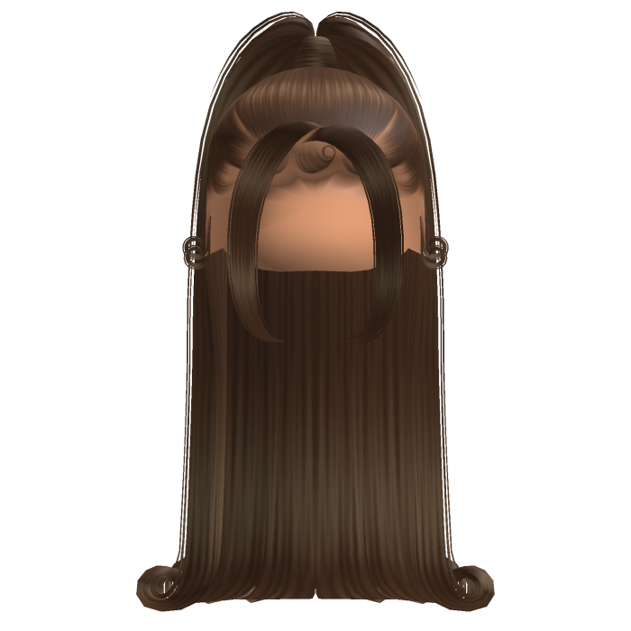 Baddie High Ponytail w/ Curled Ends (Brown)
