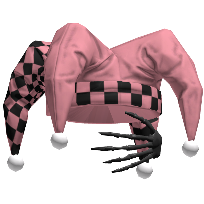 Black & Pink Jester Clown Hat Vkei Emo Dashie Hair
