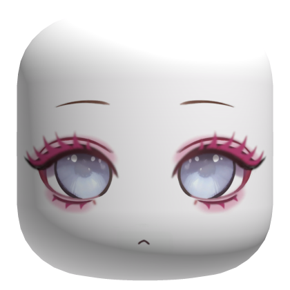 Cute Chibi Fairy Face w/ Pink Eyelashes Roblox item