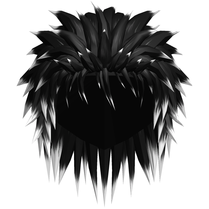 black and white punk hair