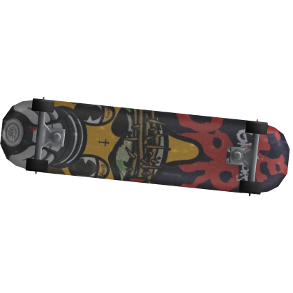 Custom Glo Gang Design Skateboard V2 (Back)