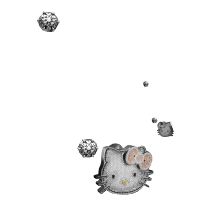 HK Iced Out Earring Set (WHITE GOLD)