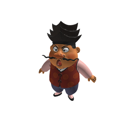 Korean Folk Character Mustache Man NPC Stylized
