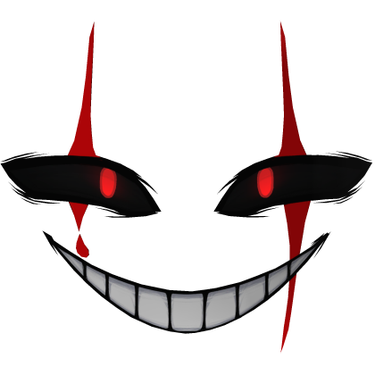 Freaky Smiling Jester Face Red Roblox item