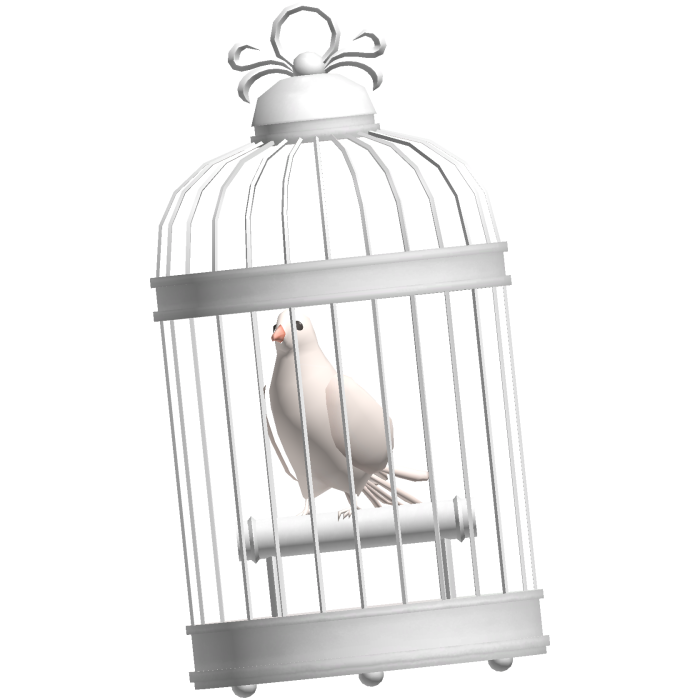 Bird Cage w Dove (waist) - Silver