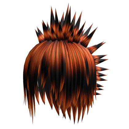 Scene orange layered messy liberty spike Mohawk  Roblox item