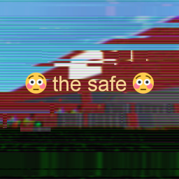 😳 the safe 😳 [i hope it's food and water]