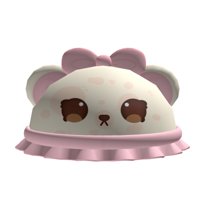♡ kawaii bear hat w bow Roblox item