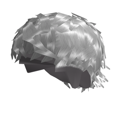 White Messy Grown out Hair