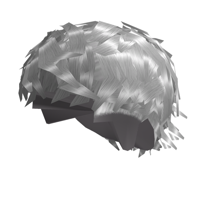 White Messy Grown out Hair