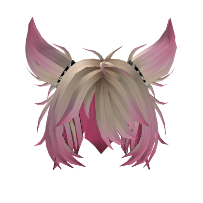 Y2K Blonde and Pink Emo With Buns Up Hair Roblox item